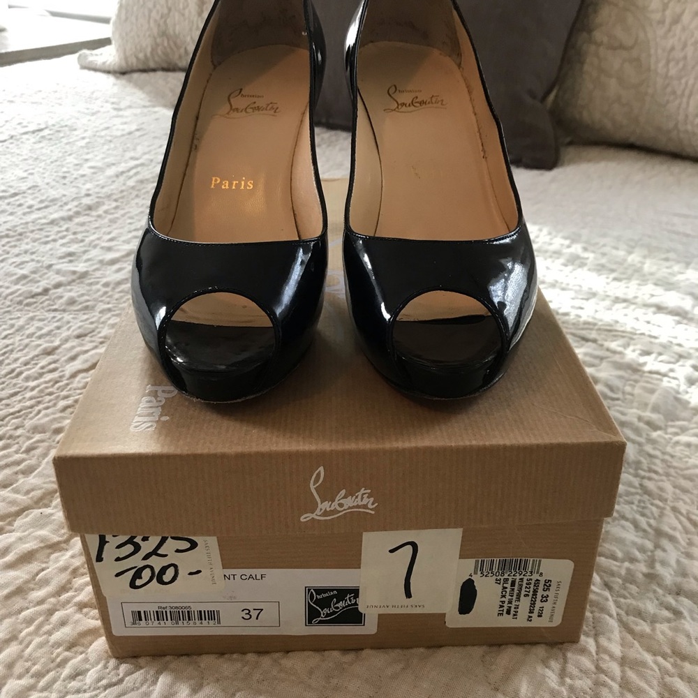 Christian Louboutin peep toe pumps